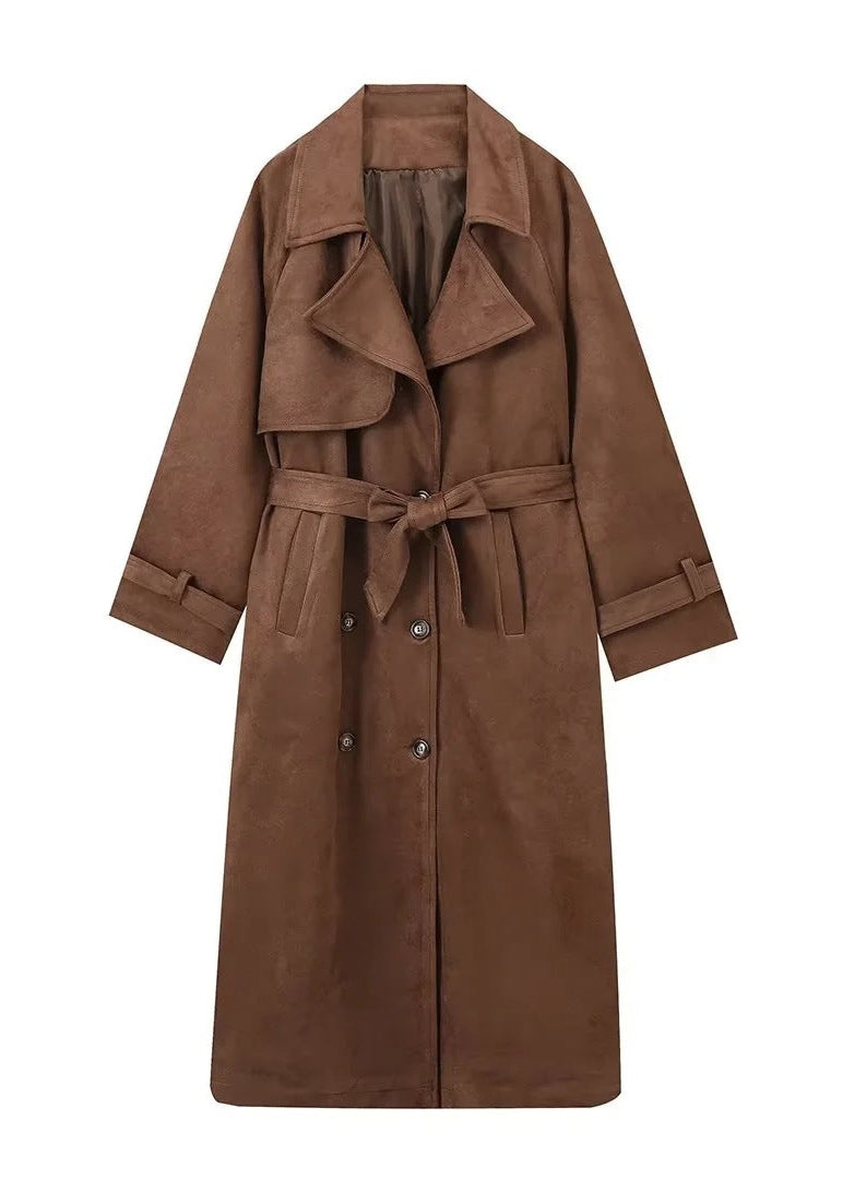 Manteau Léa – Brun Suédine