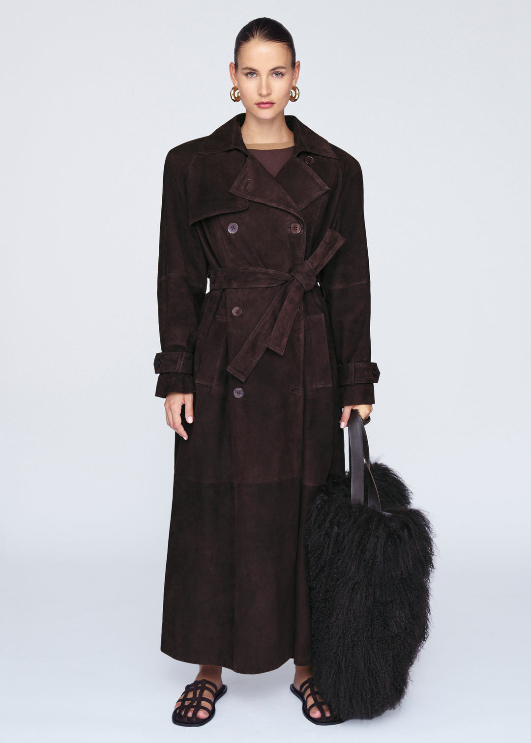 Manteau Léa – Brun Suédine