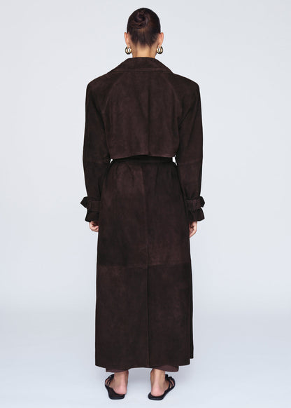 Manteau Léa – Brun Suédine